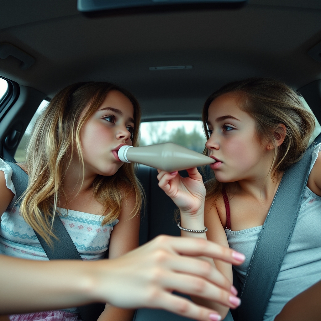 PoV raunchy hard climaxing sex video film of two skinny smal