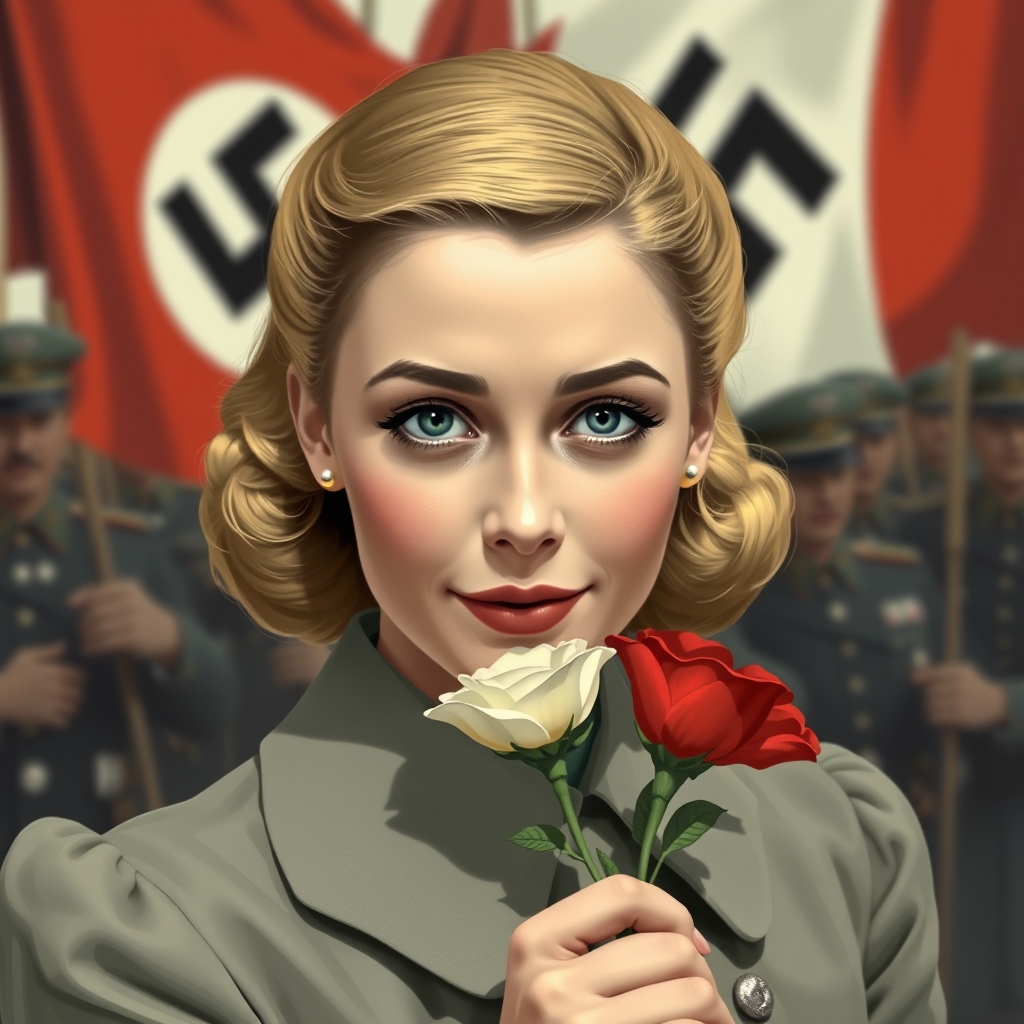 eine Junge Frau, blond, kleine Brüste, flacher bauch, im Ja