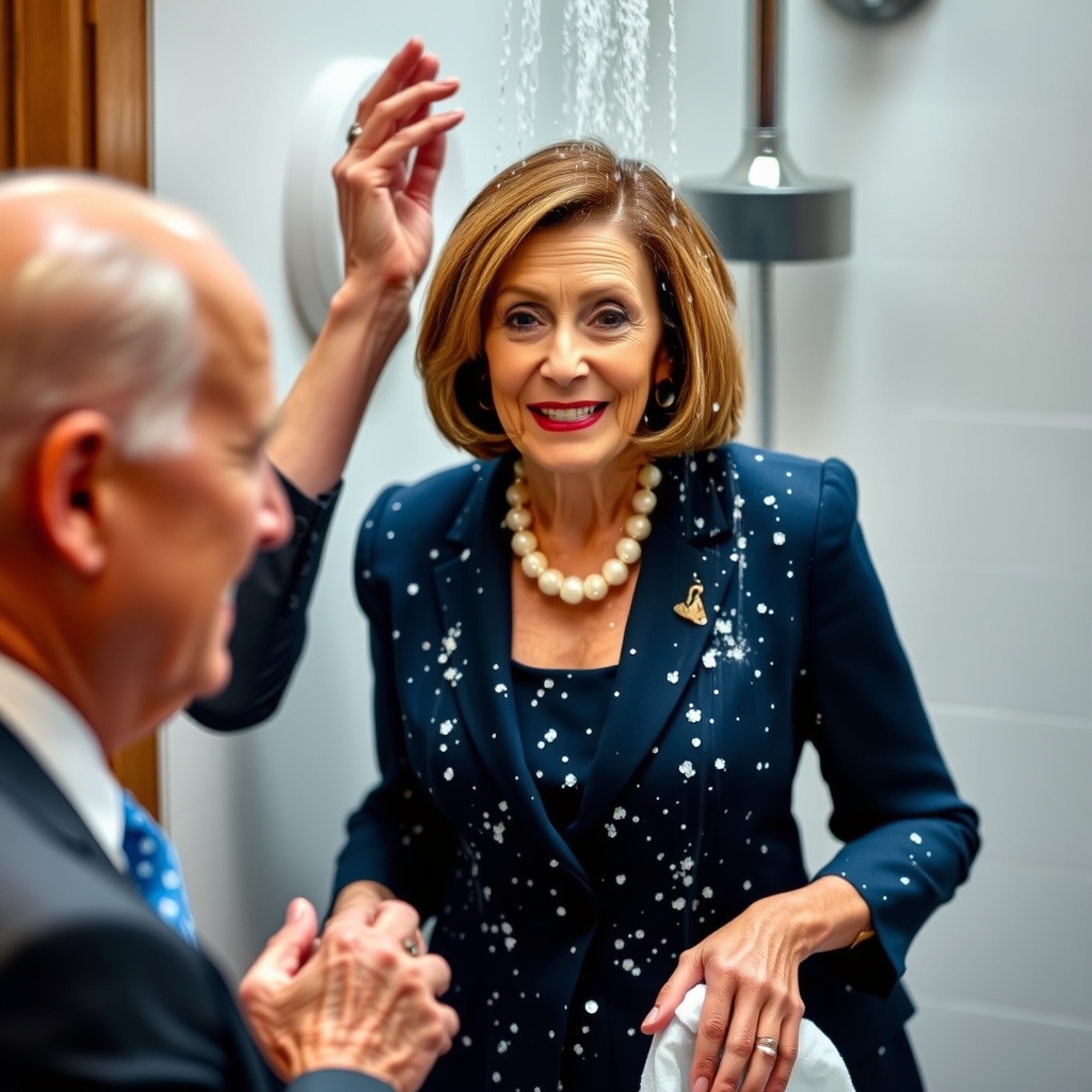 Nancy pelosi takes shower with Joe Biden