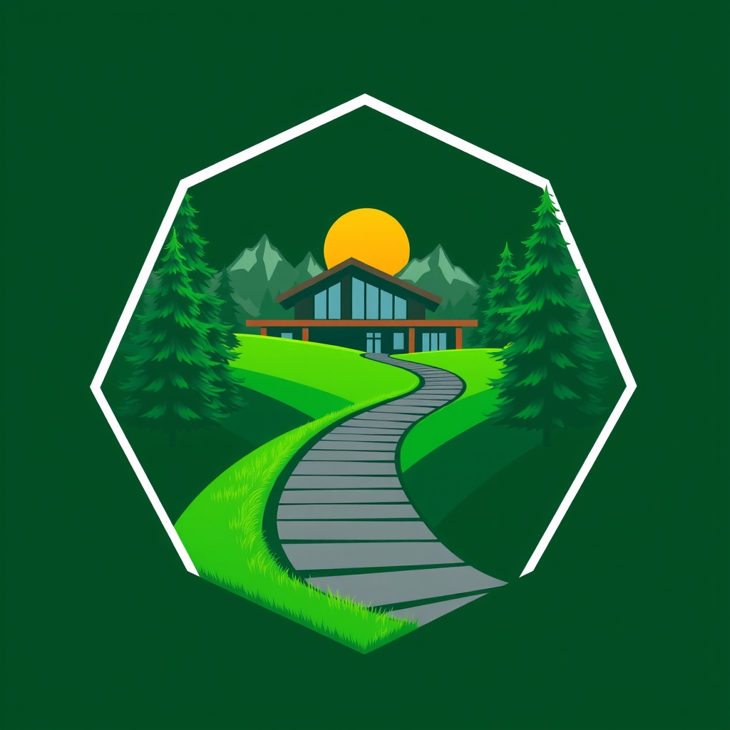 a bold, minimalist vector svg or eps logo inside a pentagon 