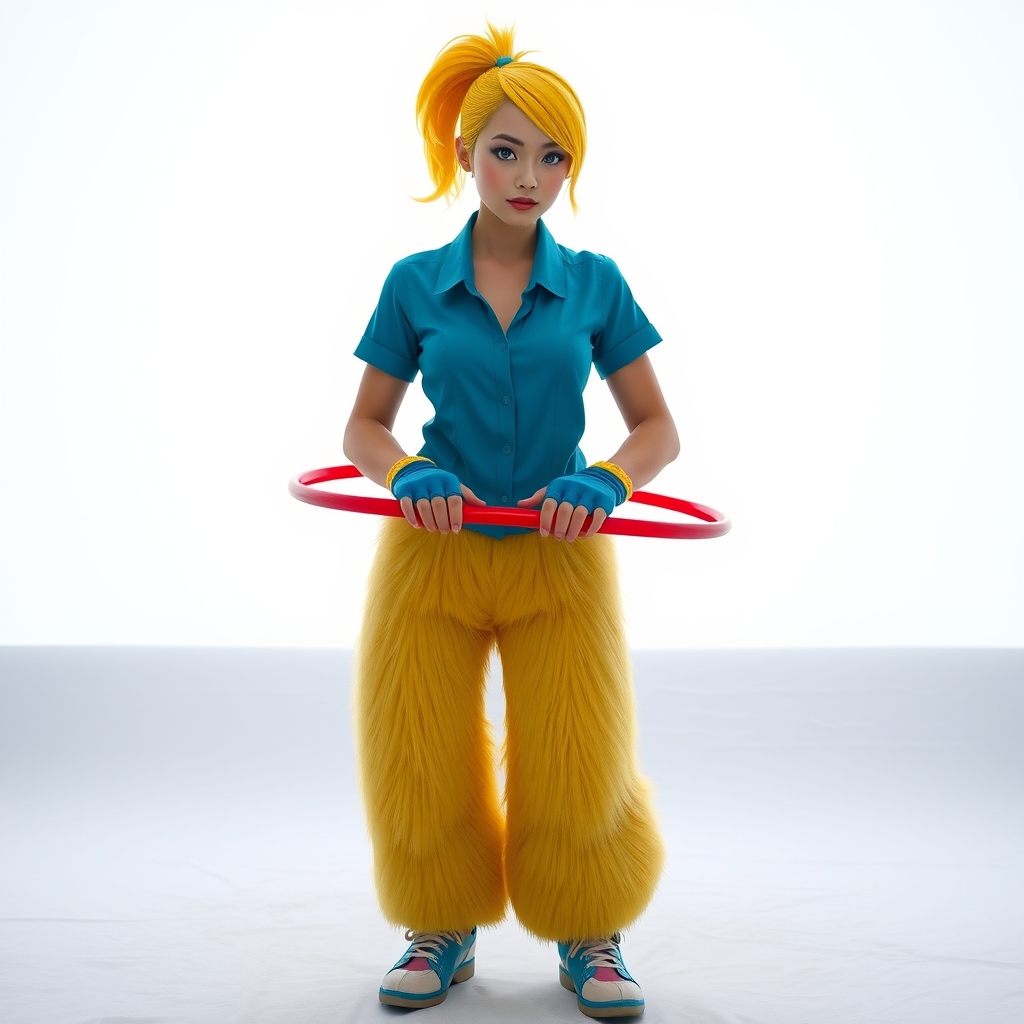 short one yellow ponytail hair short woman hair woman light 