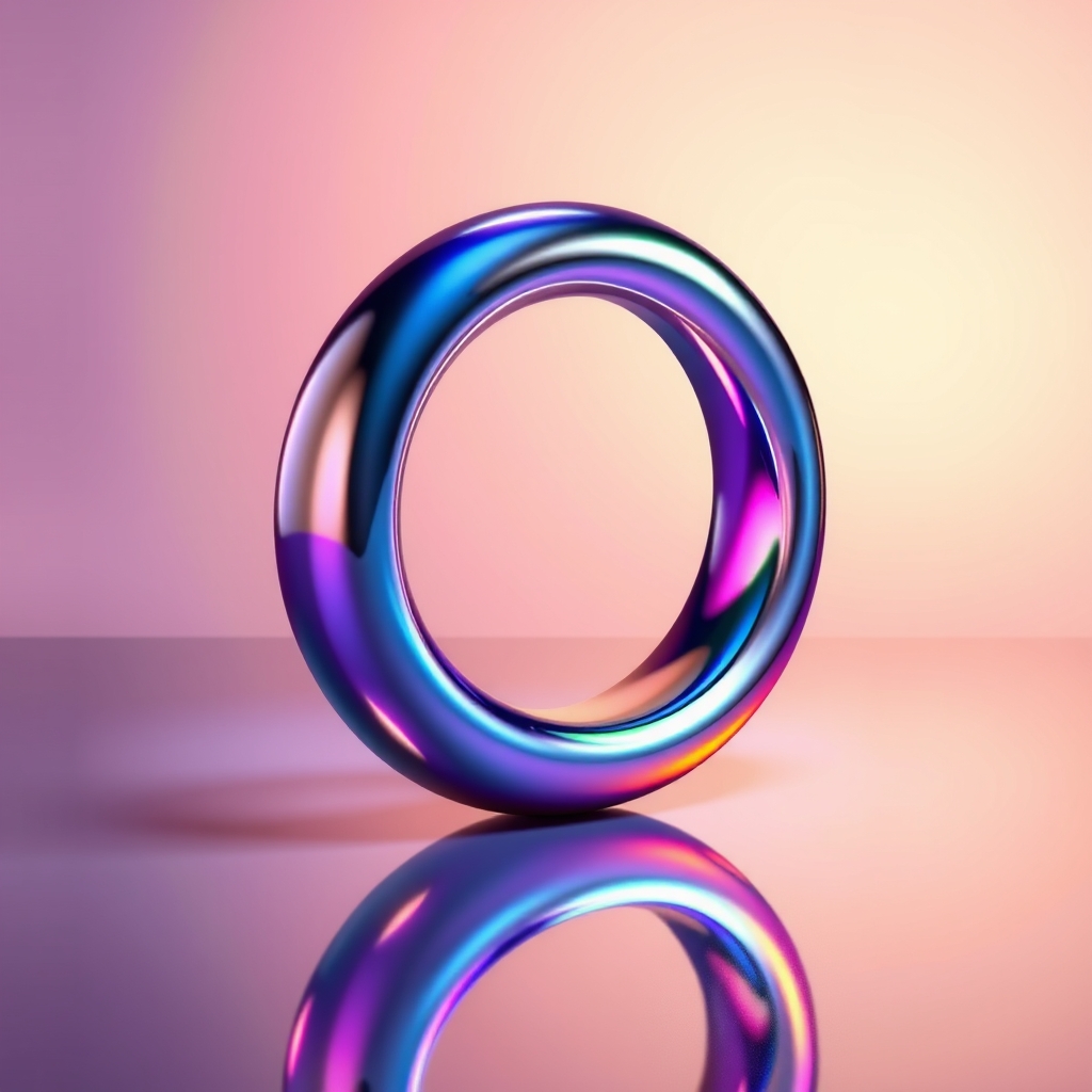 This image depicts a highly reflective, smooth, and metallic