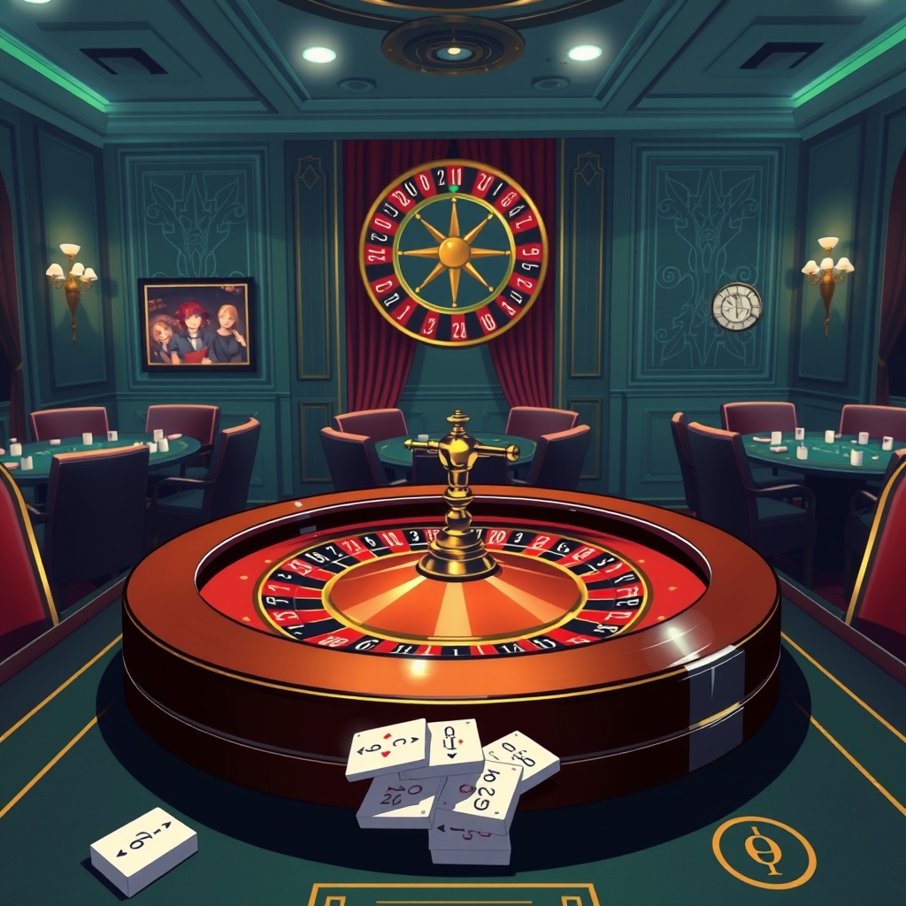 A roulette table game where it's actually Russian roulette i