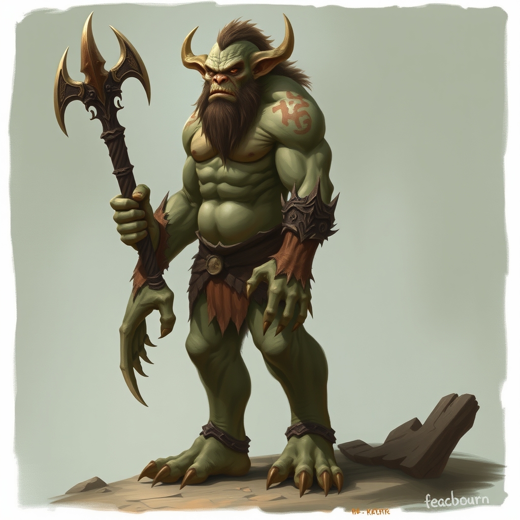 Waden, a mythical creature similar to an Ogre tall with hunc