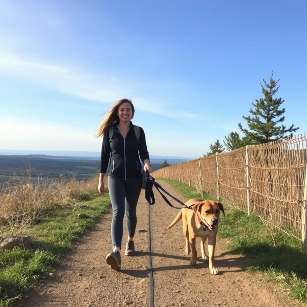 Me and my dog walking