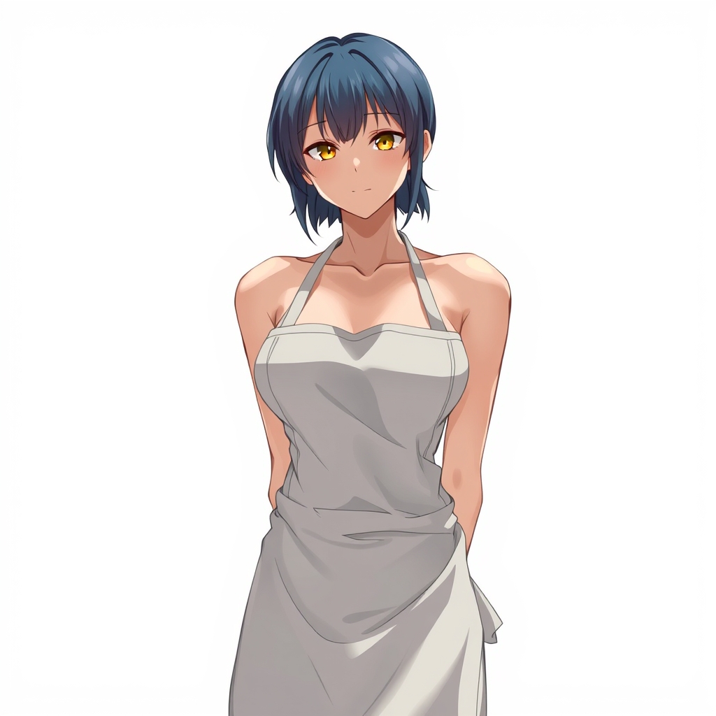 Woman wearing nothing but an apron