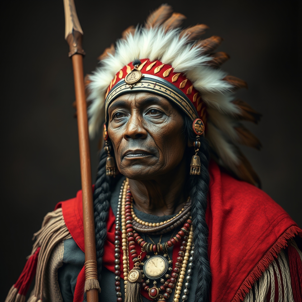 A black Indian native American back in the 1700s here in Ame