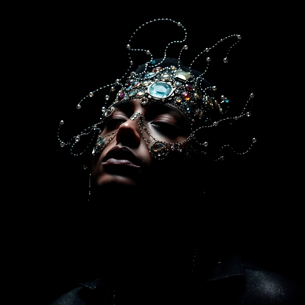 new album cover in the style of abstract artist, made of jew