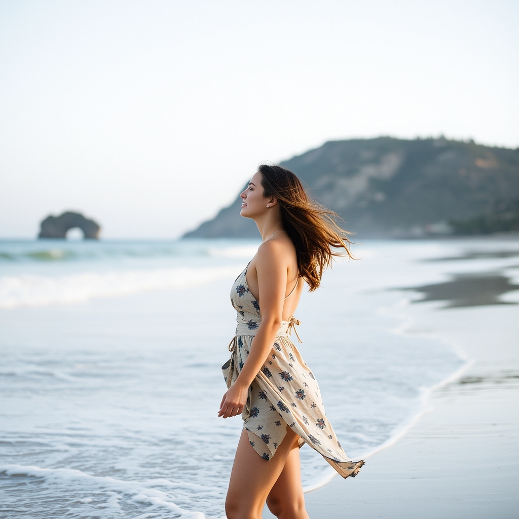woman at the beach
